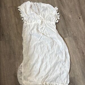 Cupshe Ivory Tassel Sleeve Cover-Up